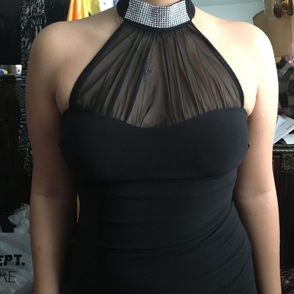 Elegant laced blinged turtleneck